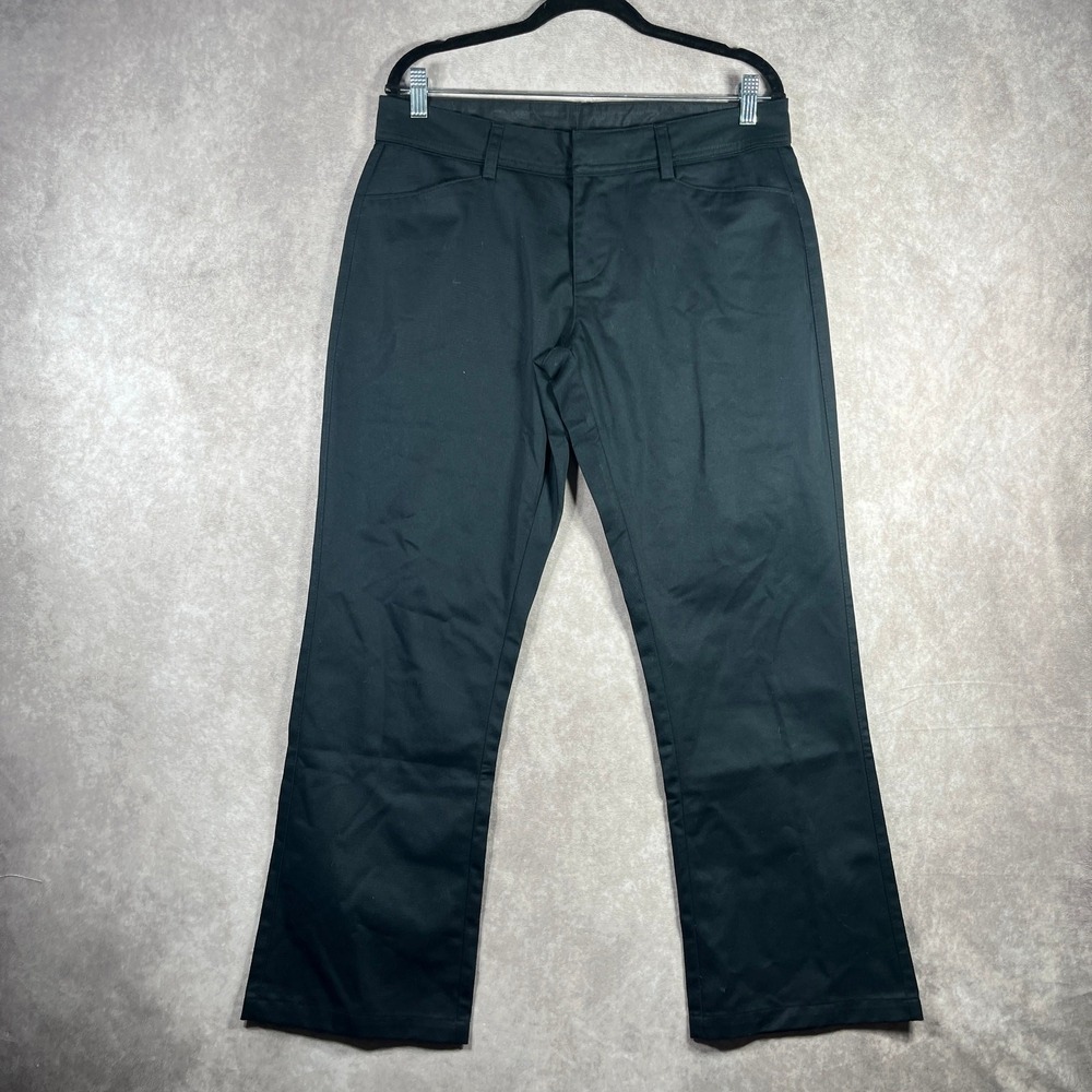 Culver's Uniform Pants Womens Size 8/30L Black Trousers Employee Straight‎ Leg